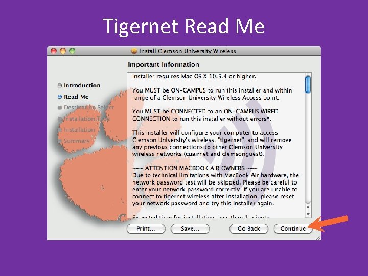 Tigernet Read Me Tigernet Read Me