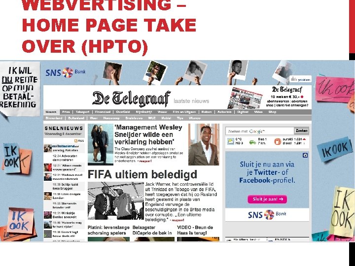 WEBVERTISING – HOME PAGE TAKE OVER (HPTO) 