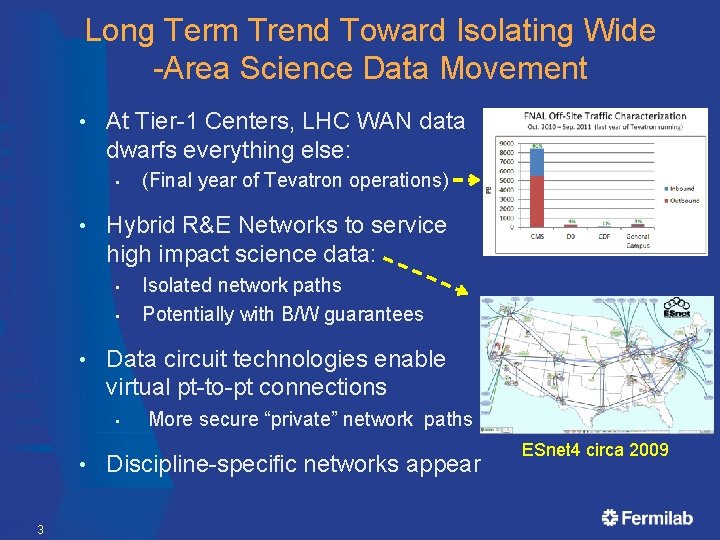 Long Term Trend Toward Isolating Wide -Area Science Data Movement • At Tier-1 Centers,