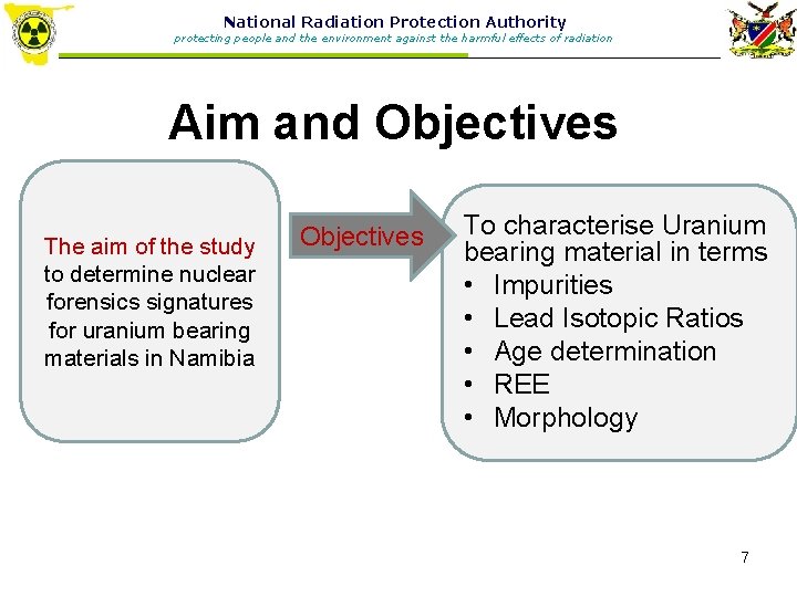 National Radiation Protection Authority protecting people and the environment against the harmful effects of