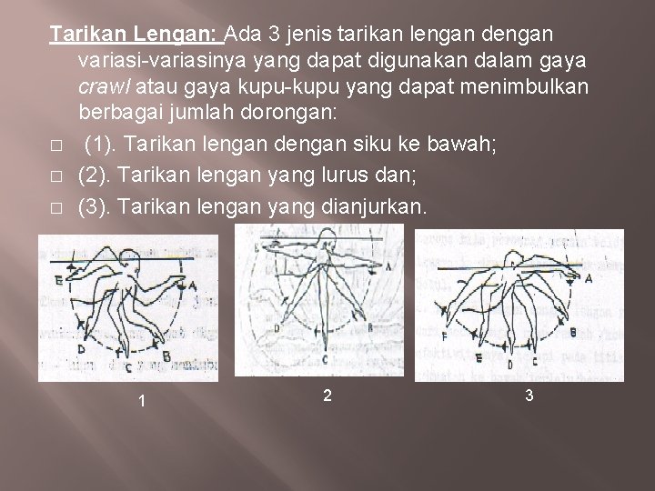 Tarikan Lengan: Ada 3 jenis tarikan lengan dengan variasi-variasinya yang dapat digunakan dalam Tarikan Lengan: Ada 3 jenis tarikan lengan dengan variasi-variasinya yang dapat digunakan dalam