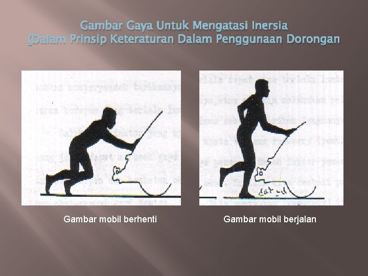 Gambar Gaya Untuk Mengatasi Inersia (Dalam Prinsip Keteraturan Dalam Penggunaan Dorongan Gambar mobil berhenti