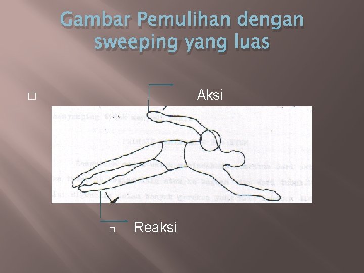 Gambar Pemulihan dengan sweeping yang luas � Aksi � Reaksi Gambar Pemulihan dengan sweeping yang luas � Aksi � Reaksi