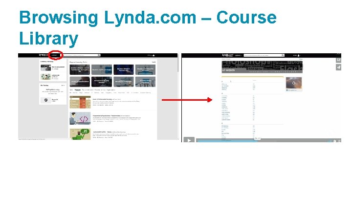 Browsing Lynda. com – Course Library 