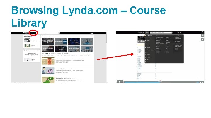 Browsing Lynda. com – Course Library 