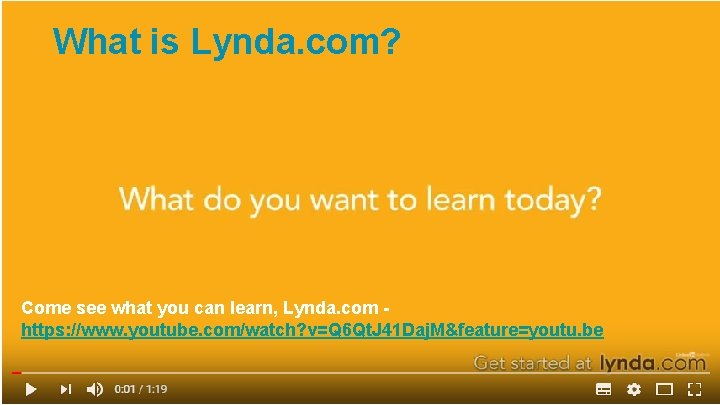 What is Lynda. com? Come see what you can learn, Lynda. com https: //www.