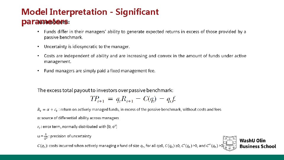 Model Interpretation - Significant parameters 