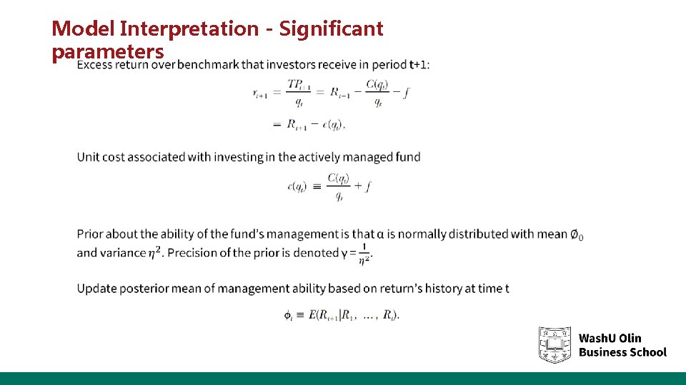 Model Interpretation - Significant parameters 