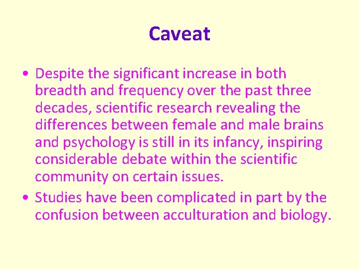 Caveat • Despite the significant increase in both breadth and frequency over the past