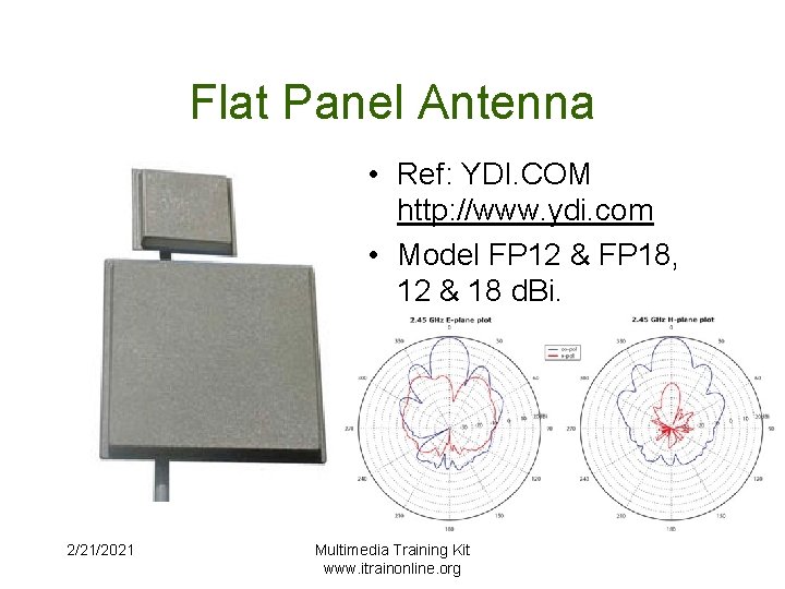Flat Panel Antenna • Ref: YDI. COM http: //www. ydi. com • Model FP