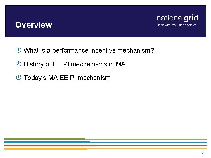 Overview ¾ What is a performance incentive mechanism? ¾ History of EE PI mechanisms