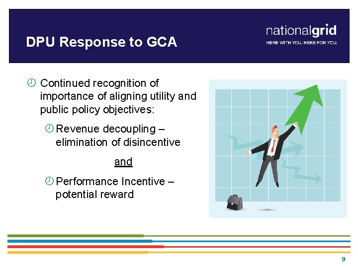 DPU Response to GCA ¾ Continued recognition of importance of aligning utility and public