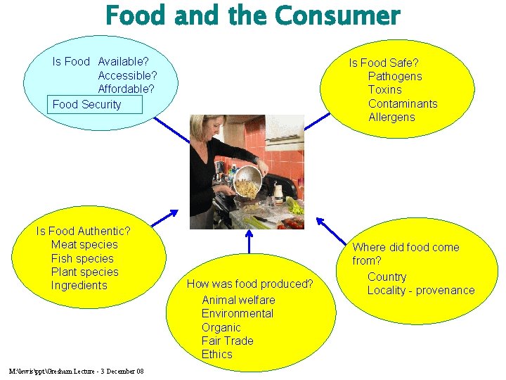 Food and the Consumer Is Food Available? Accessible? Affordable? Food Security Is Food Authentic?