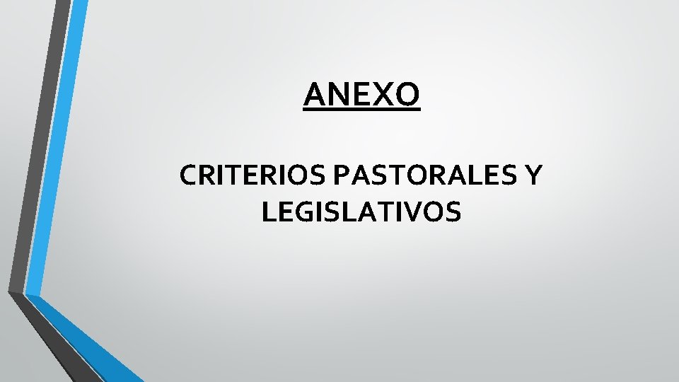 ANEXO CRITERIOS PASTORALES Y LEGISLATIVOS 