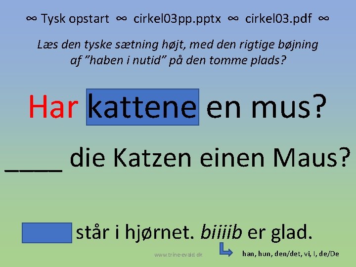 ∞ Tysk opstart ∞ cirkel 03 pp. pptx ∞ cirkel 03. pdf ∞ Læs