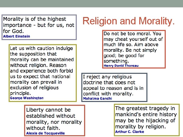 Religion and Morality. 