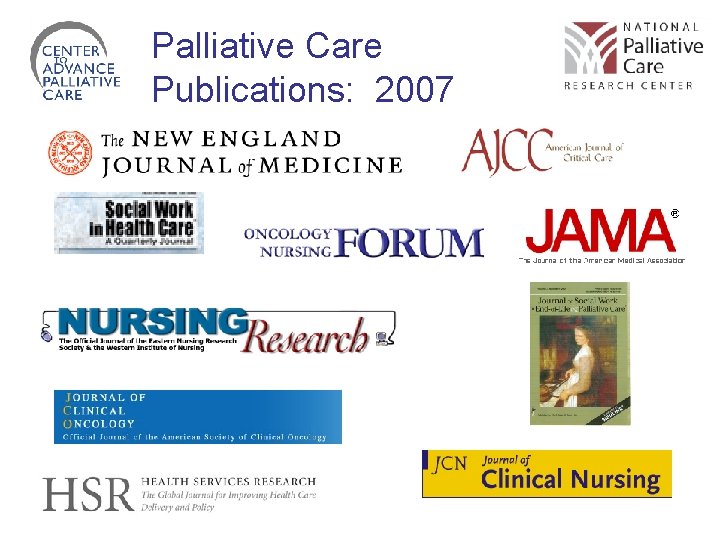 Palliative Care Publications: 2007 