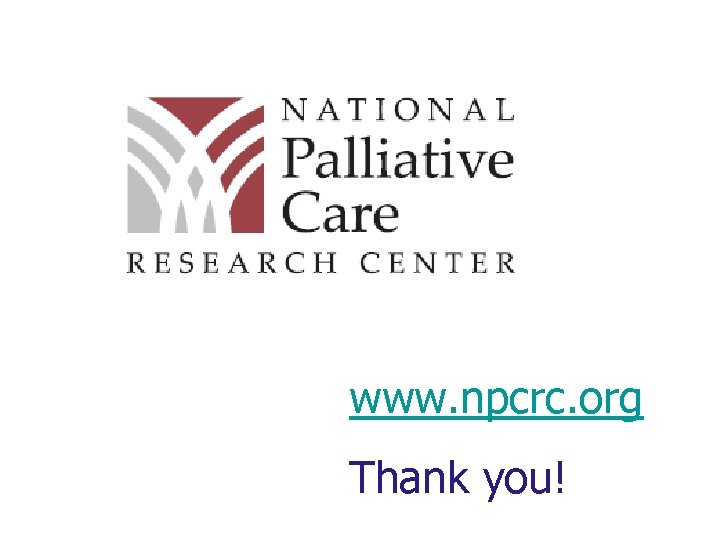 www. npcrc. org Thank you! 