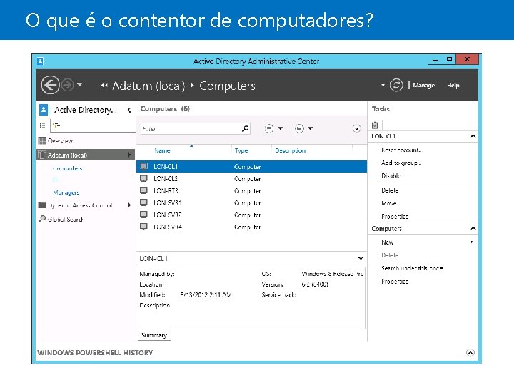 O que é o contentor de computadores? 