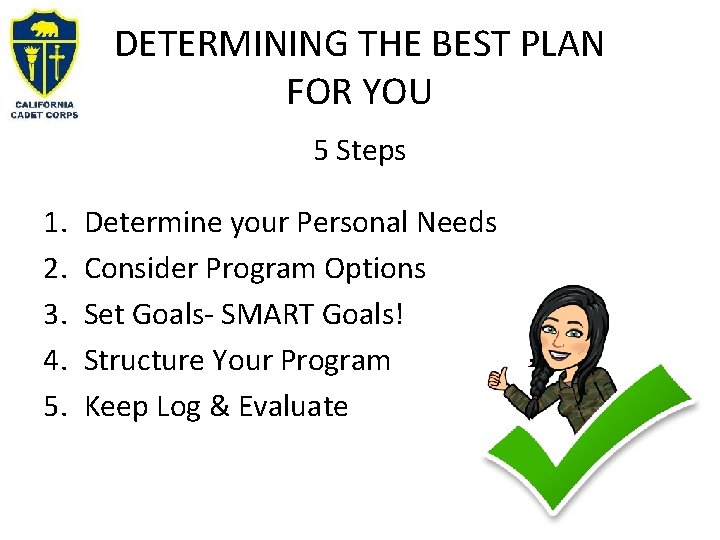 DETERMINING THE BEST PLAN FOR YOU 5 Steps 1. 2. 3. 4. 5. Determine DETERMINING THE BEST PLAN FOR YOU 5 Steps 1. 2. 3. 4. 5. Determine