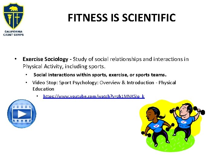 FITNESS IS SCIENTIFIC • Exercise Sociology - Study of social relationships and interactions in FITNESS IS SCIENTIFIC • Exercise Sociology - Study of social relationships and interactions in
