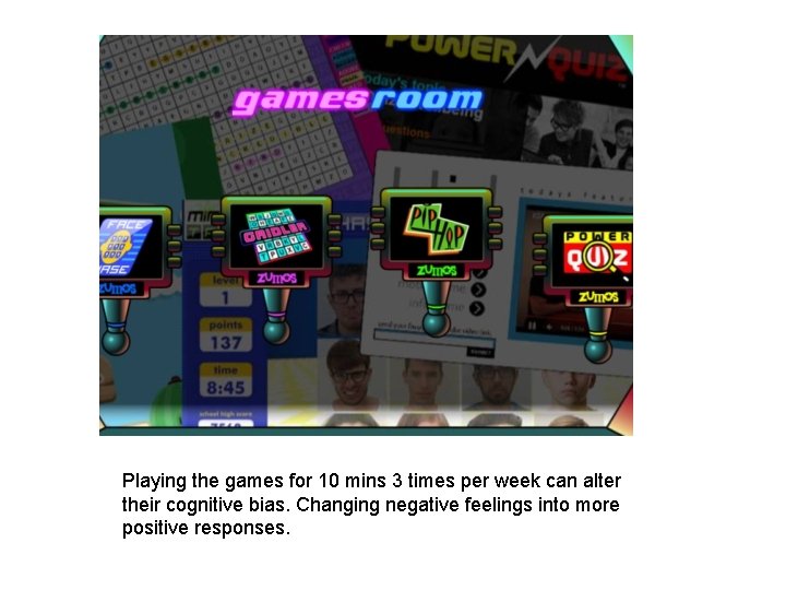 Playing the games for 10 mins 3 times per week can alter their cognitive