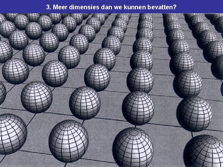3. Meer dimensies dan we kunnen bevatten? 65 3. Meer dimensies dan we kunnen bevatten? 65