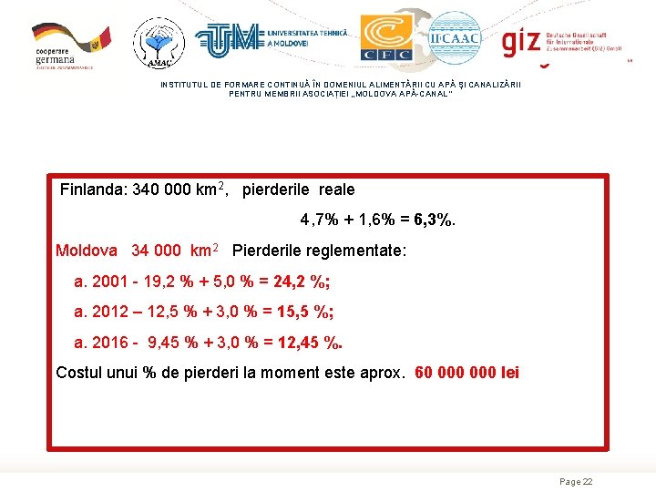 INSTITUTUL DE FORMARE CONTINUĂ ÎN DOMENIUL ALIMENTĂRII CU APĂ ŞI CANALIZĂRII PENTRU MEMBRII ASOCIAȚIEI