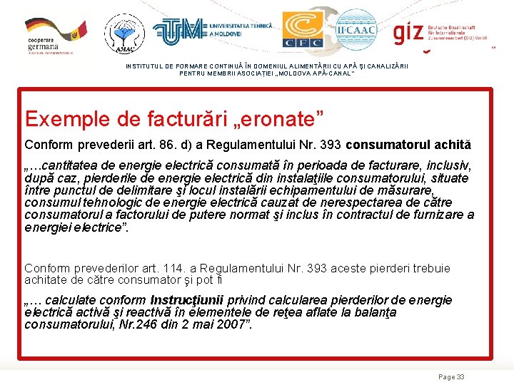 INSTITUTUL DE FORMARE CONTINUĂ ÎN DOMENIUL ALIMENTĂRII CU APĂ ŞI CANALIZĂRII PENTRU MEMBRII ASOCIAȚIEI