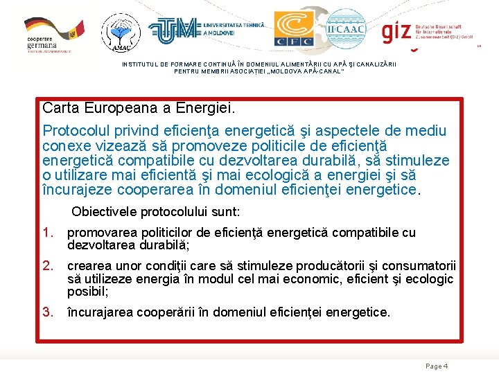 INSTITUTUL DE FORMARE CONTINUĂ ÎN DOMENIUL ALIMENTĂRII CU APĂ ŞI CANALIZĂRII PENTRU MEMBRII ASOCIAȚIEI