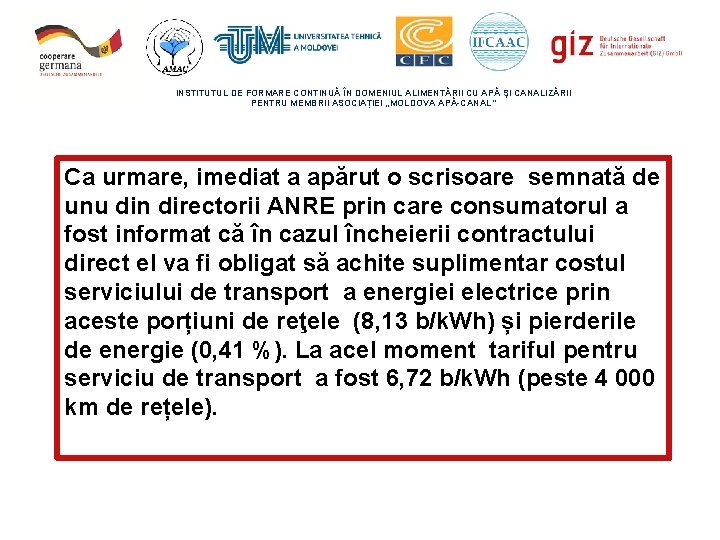 INSTITUTUL DE FORMARE CONTINUĂ ÎN DOMENIUL ALIMENTĂRII CU APĂ ŞI CANALIZĂRII PENTRU MEMBRII ASOCIAȚIEI