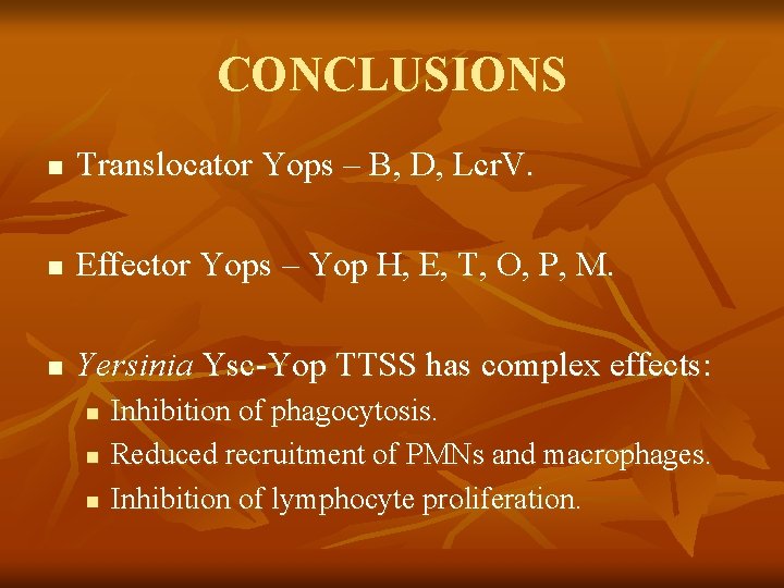 The Yersinia Yscyop Type Iii Weaponry G R