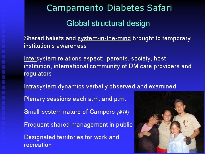 Campamento Diabetes Safari Global structural design Shared beliefs and system-in-the-mind brought to temporary institution's