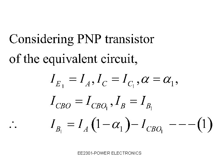 EE 2301 -POWER ELECTRONICS 