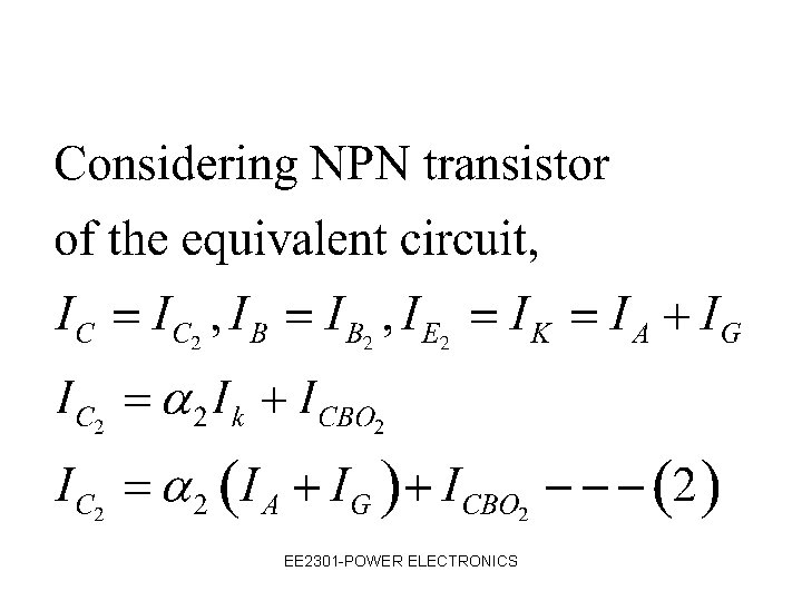 EE 2301 -POWER ELECTRONICS 