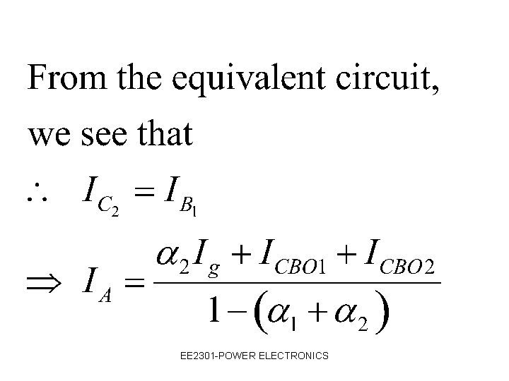 EE 2301 -POWER ELECTRONICS 