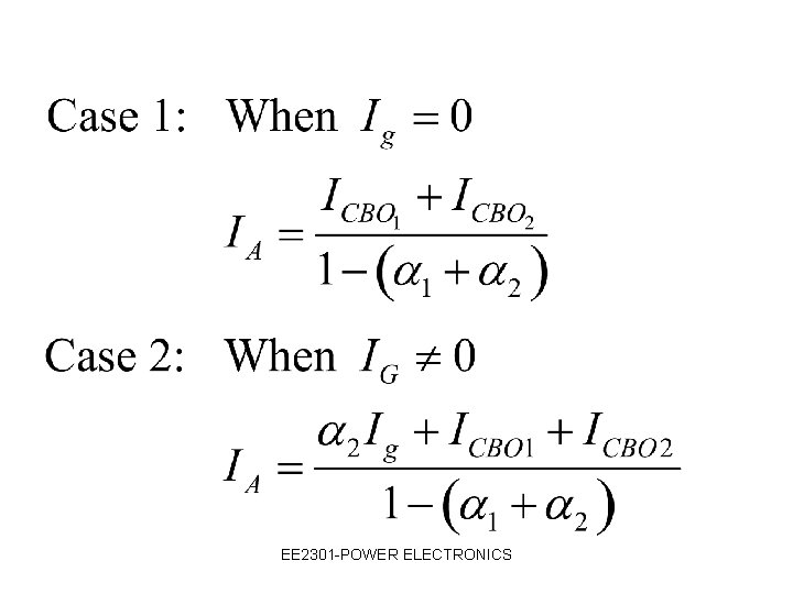 EE 2301 -POWER ELECTRONICS 