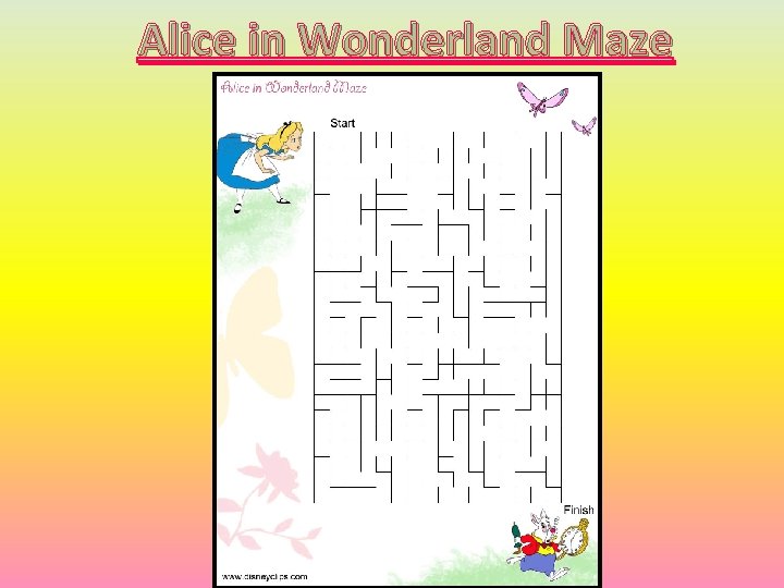Alice in Wonderland Maze 
