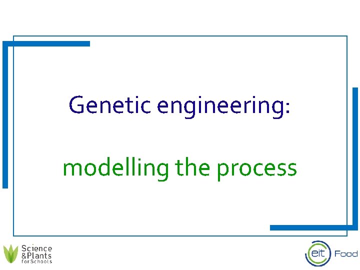 Genetic engineering: modelling the process 
