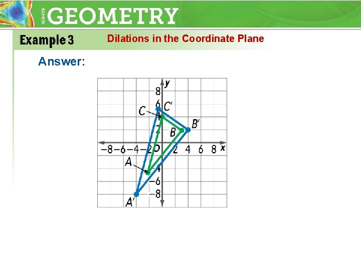 Dilations in the Coordinate Plane Answer: 