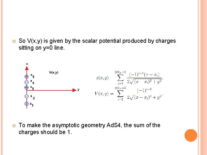  So V(x, y) is given by the scalar potential produced by charges sitting