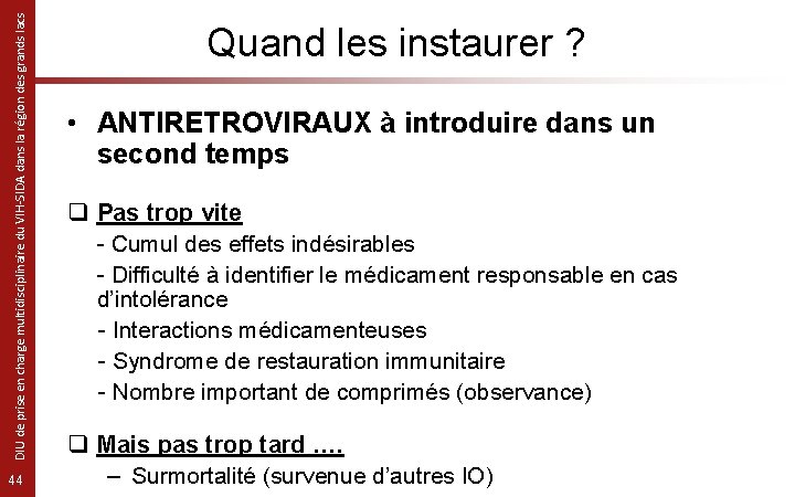 DIU de prise en charge multidisciplinaire du VIH-SIDA dans la région des grands lacs