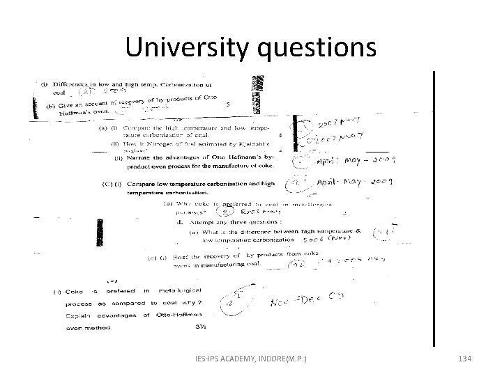 University questions IES-IPS ACADEMY, INDORE(M. P. ) 134 