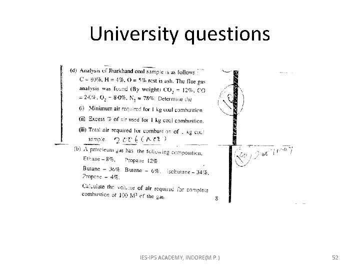 University questions IES-IPS ACADEMY, INDORE(M. P. ) 52 