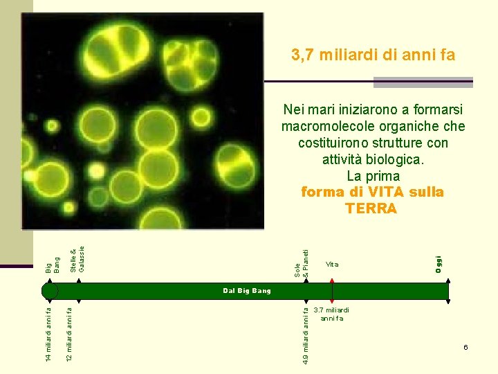 3, 7 miliardi di anni fa Vita Oggi Sole & Pianeti Stelle & Galassie 3, 7 miliardi di anni fa Vita Oggi Sole & Pianeti Stelle & Galassie