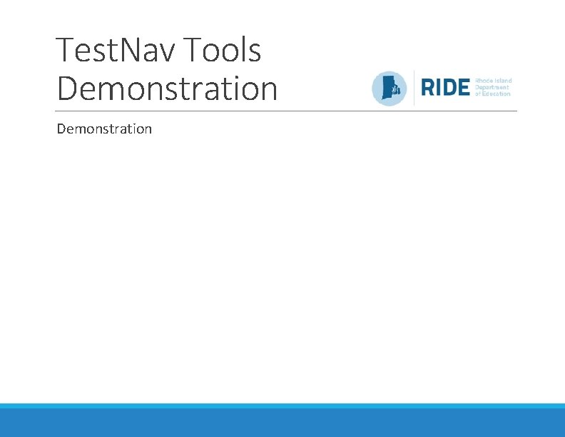 Test. Nav Tools Demonstration 