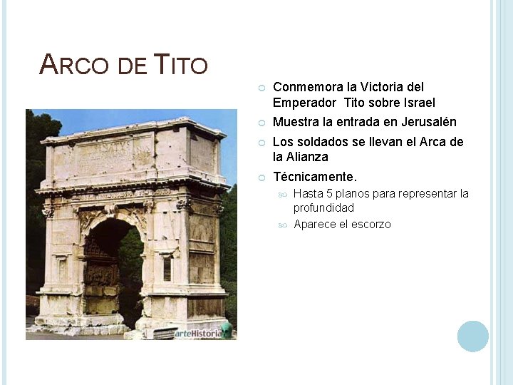 ARCO DE TITO Conmemora la Victoria del Emperador Tito sobre Israel Muestra la entrada