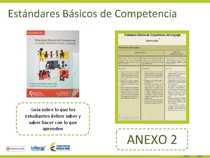 Estándares Básicos de Competencia Guía sobre lo que los estudiantes deben saber y saber