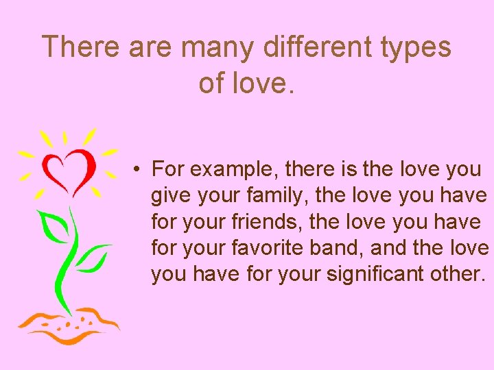 Of and is what love love types Four Types