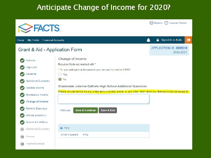 Anticipate Change of Income for 2020? 